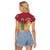 Latvia Independence Day Raglan Cropped T Shirt Latvija with Freedom Monument
