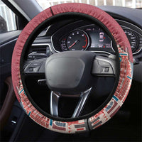 Latvia Independence Day Steering Wheel Cover Latvija with Freedom Monument