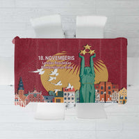 Latvia Independence Day Tablecloth Latvija with Freedom Monument