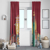 Latvia Independence Day Window Curtain Latvija with Freedom Monument