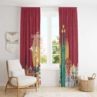 Latvia Independence Day Window Curtain Latvija with Freedom Monument