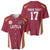 Latvia Football Custom Baseball Jersey Red Latvian Pattern