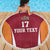 Latvia Football Custom Beach Blanket Red Latvian Pattern