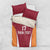 Latvia Football Custom Bedding Set Red Latvian Pattern
