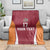 Latvia Football Custom Blanket Red Latvian Pattern