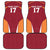 Latvia Football Custom Car Mats Red Latvian Pattern