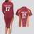 Latvia Football Custom Couples Matching Long Sleeve Bodycon Dress and Hawaiian Shirt Red Latvian Pattern