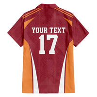 Latvia Football Custom Family Matching Long Sleeve Bodycon Dress and Hawaiian Shirt Red Latvian Pattern