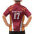 Latvia Football Custom Family Matching Mermaid Dress and Hawaiian Shirt Red Latvian Pattern
