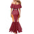 Latvia Football Custom Family Matching Mermaid Dress and Hawaiian Shirt Red Latvian Pattern