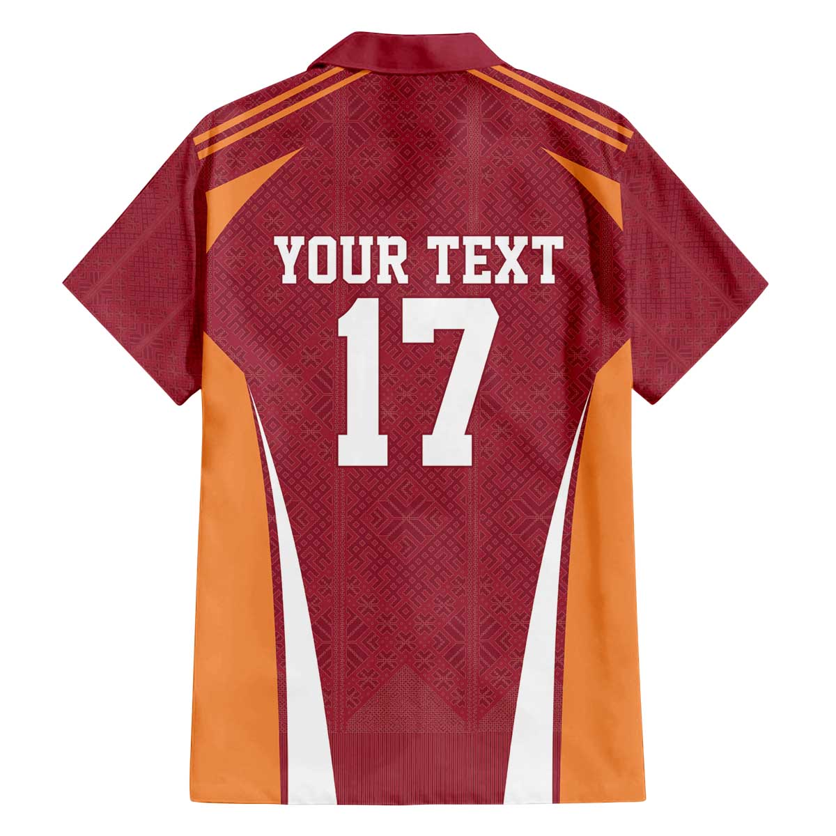 Latvia Football Custom Family Matching Off The Shoulder Long Sleeve Dress and Hawaiian Shirt Red Latvian Pattern