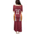 Latvia Football Custom Family Matching Puletasi and Hawaiian Shirt Red Latvian Pattern
