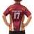 Latvia Football Custom Family Matching Short Sleeve Bodycon Dress and Hawaiian Shirt Red Latvian Pattern