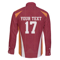 Latvia Football Custom Family Matching Short Sleeve Bodycon Dress and Hawaiian Shirt Red Latvian Pattern