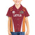 Latvia Football Custom Family Matching Short Sleeve Bodycon Dress and Hawaiian Shirt Red Latvian Pattern