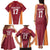 Latvia Football Custom Family Matching Tank Maxi Dress and Hawaiian Shirt Red Latvian Pattern