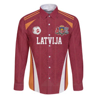 Latvia Football Custom Family Matching Tank Maxi Dress and Hawaiian Shirt Red Latvian Pattern