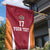 Latvia Football Custom Garden Flag Red Latvian Pattern
