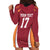 Latvia Football Custom Hoodie Dress Red Latvian Pattern