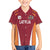 Latvia Football Custom Kid Hawaiian Shirt Red Latvian Pattern