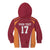 Latvia Football Custom Kid Hoodie Red Latvian Pattern