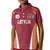 Latvia Football Custom Kid Polo Shirt Red Latvian Pattern