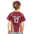 Latvia Football Custom Kid T Shirt Red Latvian Pattern