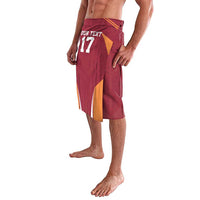 Latvia Football Custom Lavalava Red Latvian Pattern