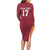 Latvia Football Custom Long Sleeve Bodycon Dress Red Latvian Pattern