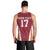 Latvia Football Custom Men Tank Top Red Latvian Pattern