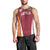 Latvia Football Custom Men Tank Top Red Latvian Pattern