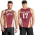 Latvia Football Custom Men Tank Top Red Latvian Pattern