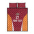 Latvia Football Custom Quilt Bed Set Red Latvian Pattern