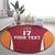 Latvia Football Custom Round Carpet Red Latvian Pattern