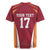 Latvia Football Custom Rugby Jersey Red Latvian Pattern