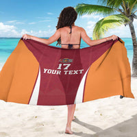 Latvia Football Custom Sarong Red Latvian Pattern