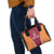 Latvia Football Custom Shoulder Handbag Red Latvian Pattern