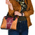 Latvia Football Custom Shoulder Handbag Red Latvian Pattern