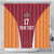 Latvia Football Custom Shower Curtain Red Latvian Pattern
