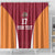 Latvia Football Custom Shower Curtain Red Latvian Pattern