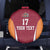 Latvia Football Custom Spare Tire Cover Red Latvian Pattern