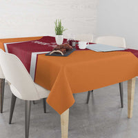 Latvia Football Custom Tablecloth Red Latvian Pattern