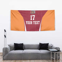 Latvia Football Custom Tapestry Red Latvian Pattern