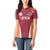 Latvia Football Custom Women Polo Shirt Red Latvian Pattern