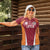 Latvia Football Custom Women Polo Shirt Red Latvian Pattern