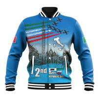 Italy Republic Day Baseball Jacket Festa della Repubblica with Frecce Tricolori