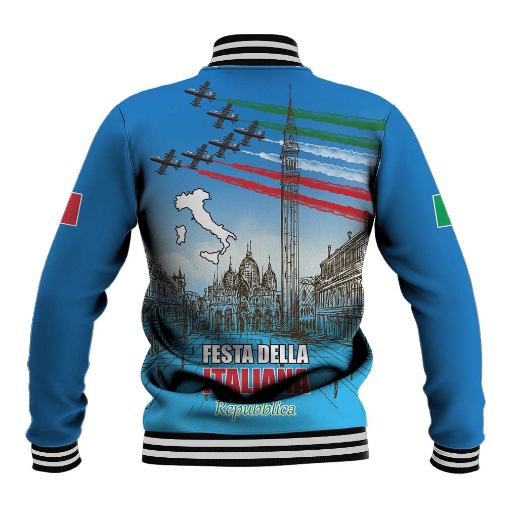 Italy Republic Day Baseball Jacket Festa della Repubblica with Frecce Tricolori