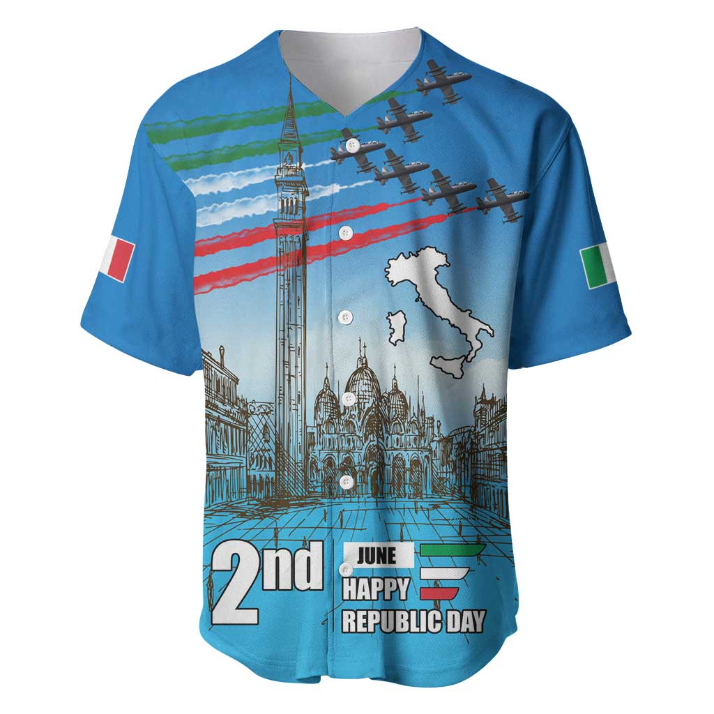 Italy Republic Day Baseball Jersey Festa della Repubblica with Frecce Tricolori