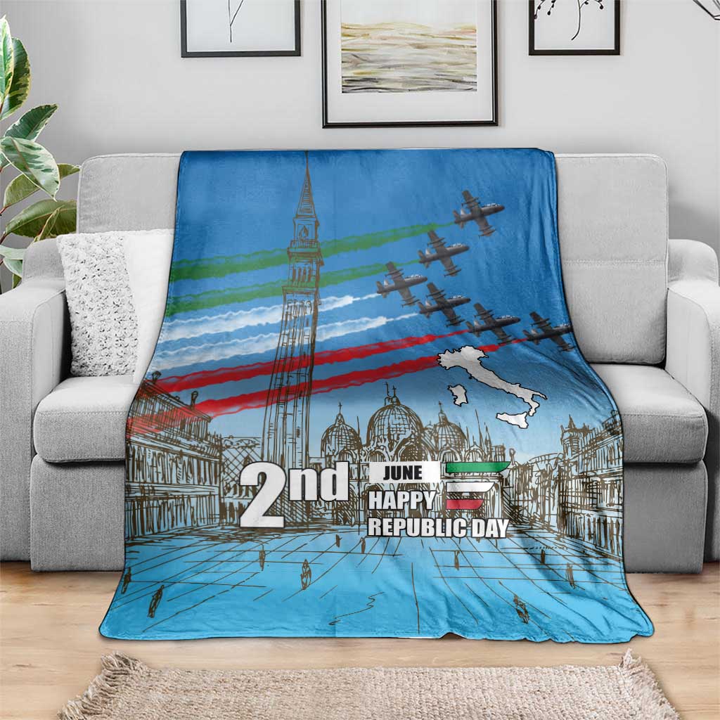 Italy Republic Day Blanket Festa della Repubblica with Frecce Tricolori