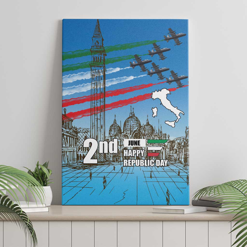 Italy Republic Day Canvas Wall Art Festa della Repubblica with Frecce Tricolori